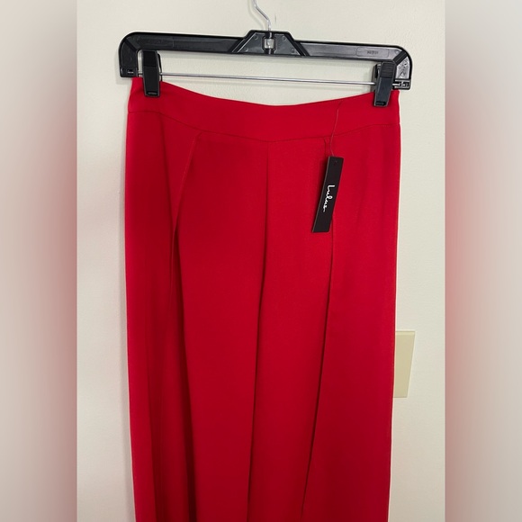 Lulus Women’s High Waisted Trousers Wide Leg Tulip Pant Red Size Small. NWT - Picture 11 of 17